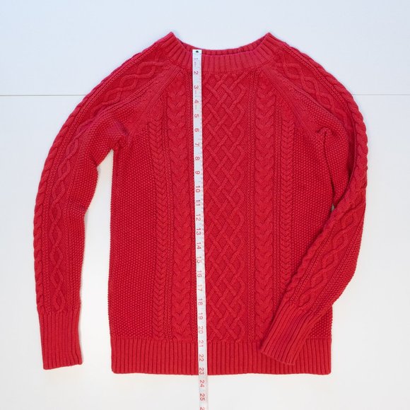 GAP Red Cable Knit Sweater - Picture 2 of 16